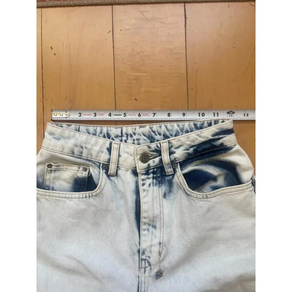 Ksubi Women’s Jeans Size 24 Straight Leg High Rise Acid Wash Blue White Denim - Picture 8 of 8